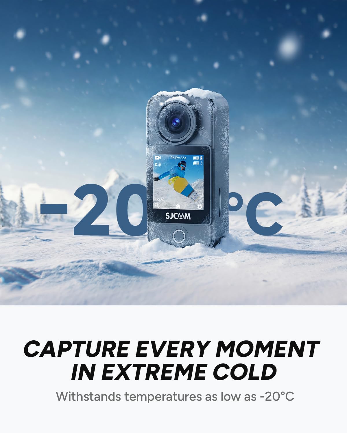 SJCAM C400 128GB Vlogging Pocket Camera, 4K Body Cam, 7H di potenza, 6-Axis Stabilizer Action Camera, 2.29'' Touch Screen, 30M Impermeabile, per YouTube Live Streaming, Nero