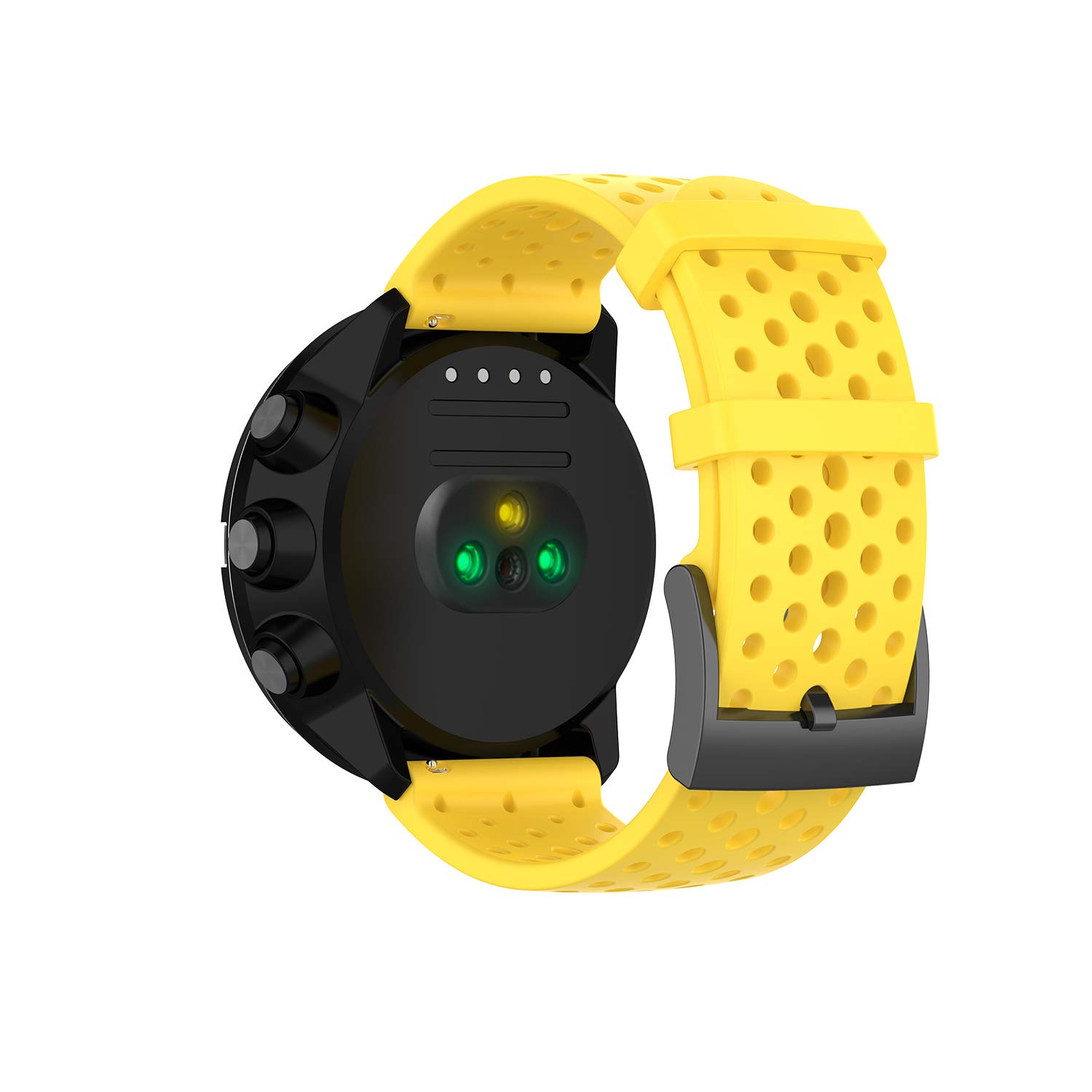 BoLuo Cinturini per Orologi per Suunto 7 / Suunto 9 Watch,Cintura Genuine Silicone Bracelet Cinturino Strap Armband per Suunto Spartan Sport/Spartan Sport Wrist HR/Suunto 9 Daro/Suunto D5 (Nero