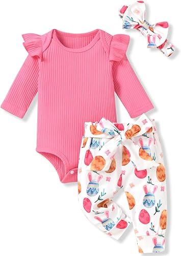 Aalizzwell Conjunto de mameluco acanalado para bebé recién nacido prematuro para otoño e invierno