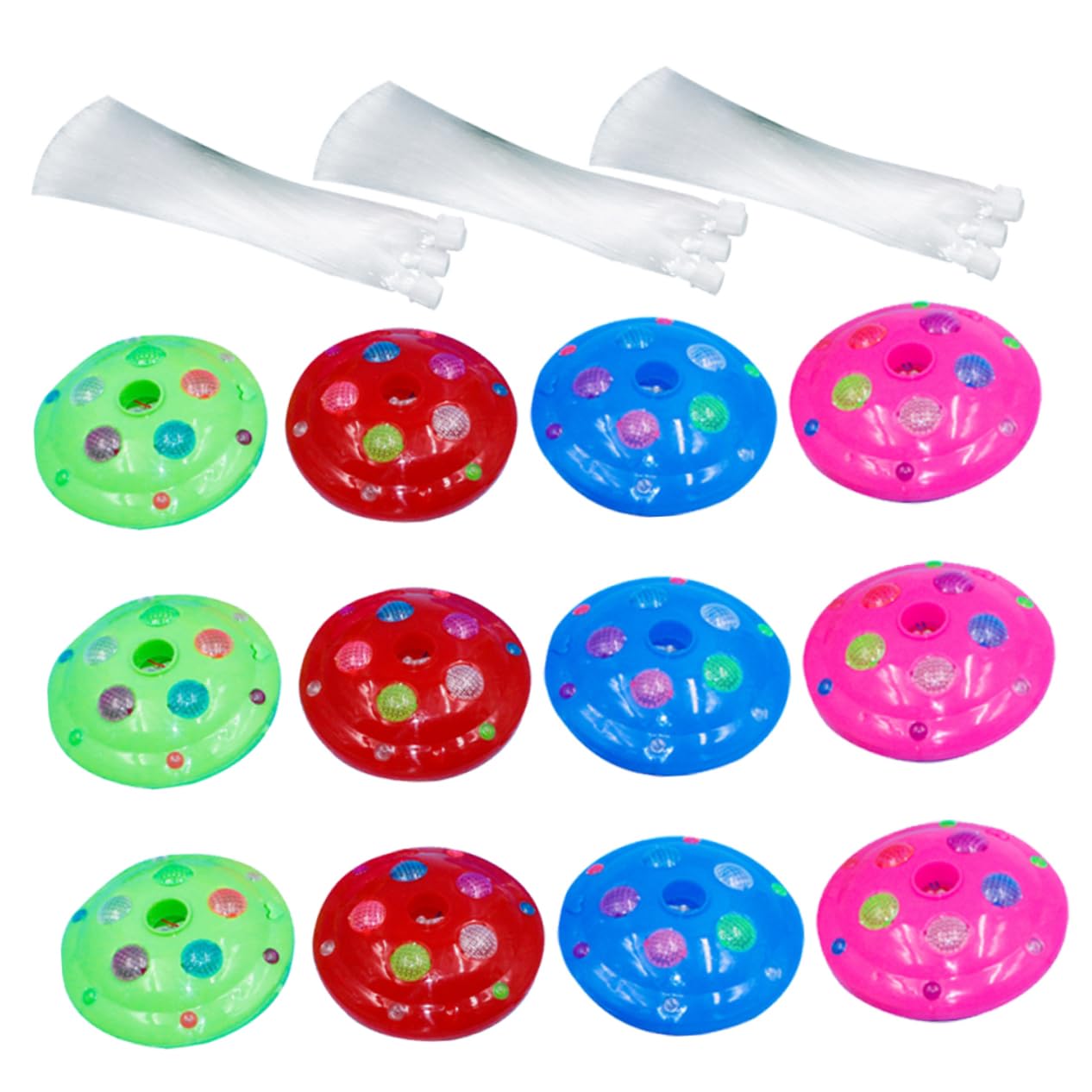 Veemoon Fiber Optic Lamp 12pcs Sets Color Changing Fiber Lights for Party and Home Decor Christmas and Halloween