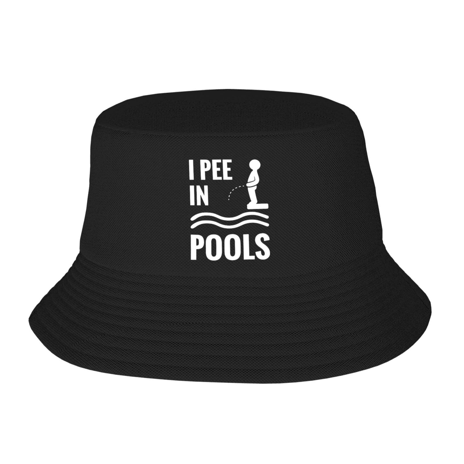 I Pee in Pools Sun Hat Unisex Outdoor Shade Sun Protection Fisherman Hat