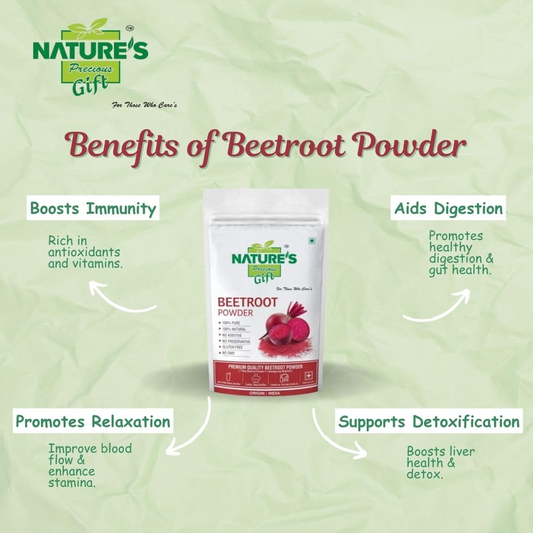 NATURE`S GIFT - FOR THOSE WHO CARE`S BEETROOT POWDER (100 gram) - Image 3 thumbnail