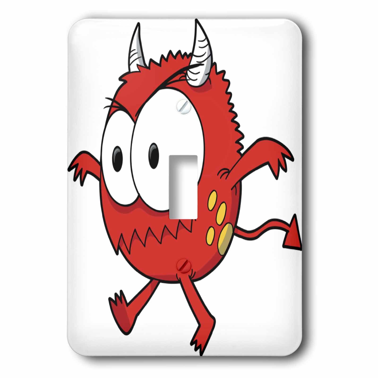 Silly Little Devil Monster interrupteur simple à bascule cartoon 3dRose