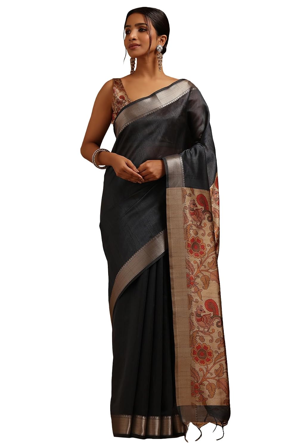 Soch Womens Tussar Kalamkari Print Saree - Review, Price and Buying Guide