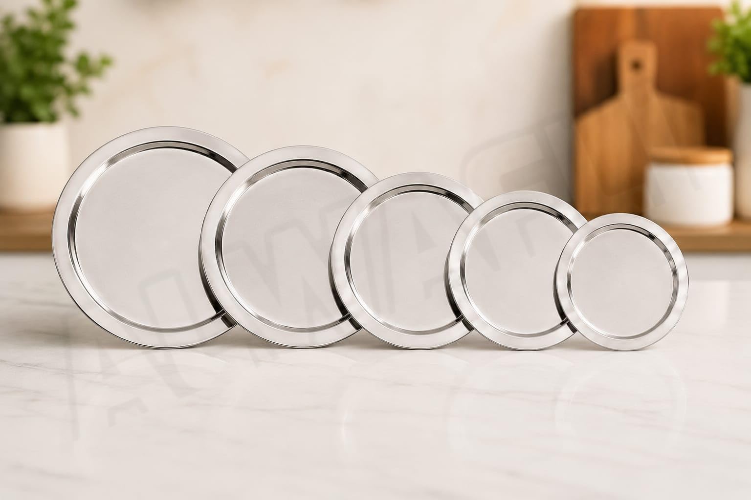 Stainless Steel Heavy Gauge Ciba/Lids/Tope/Cheeba/Cover Set of Dhakan for Kitchen Durable Utensils Cookware Rust-Resistant Multipurpose Use (5 pcs)-picture-27