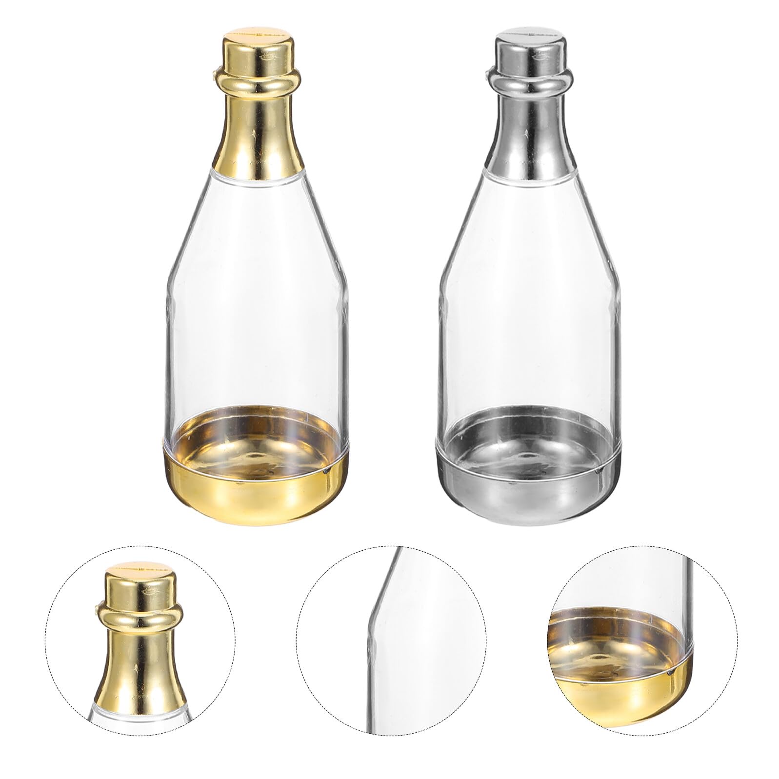 ibasenice Caja de Dulces Forma de Botella de Plástico para Bodas y Cumpleaños, 20 Piezas para Packaging y Regalos en Fiestas
