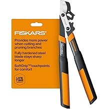 Fiskars 18-Inch Loppers for Tree Trimming, Heavy Duty, Sharp Bypass Steel Blade Tree Branch Cutter up to 1.5-Inch Diameter Cut Capacity, PowerGear2 Technology Multiplies Power, Hand Loppers