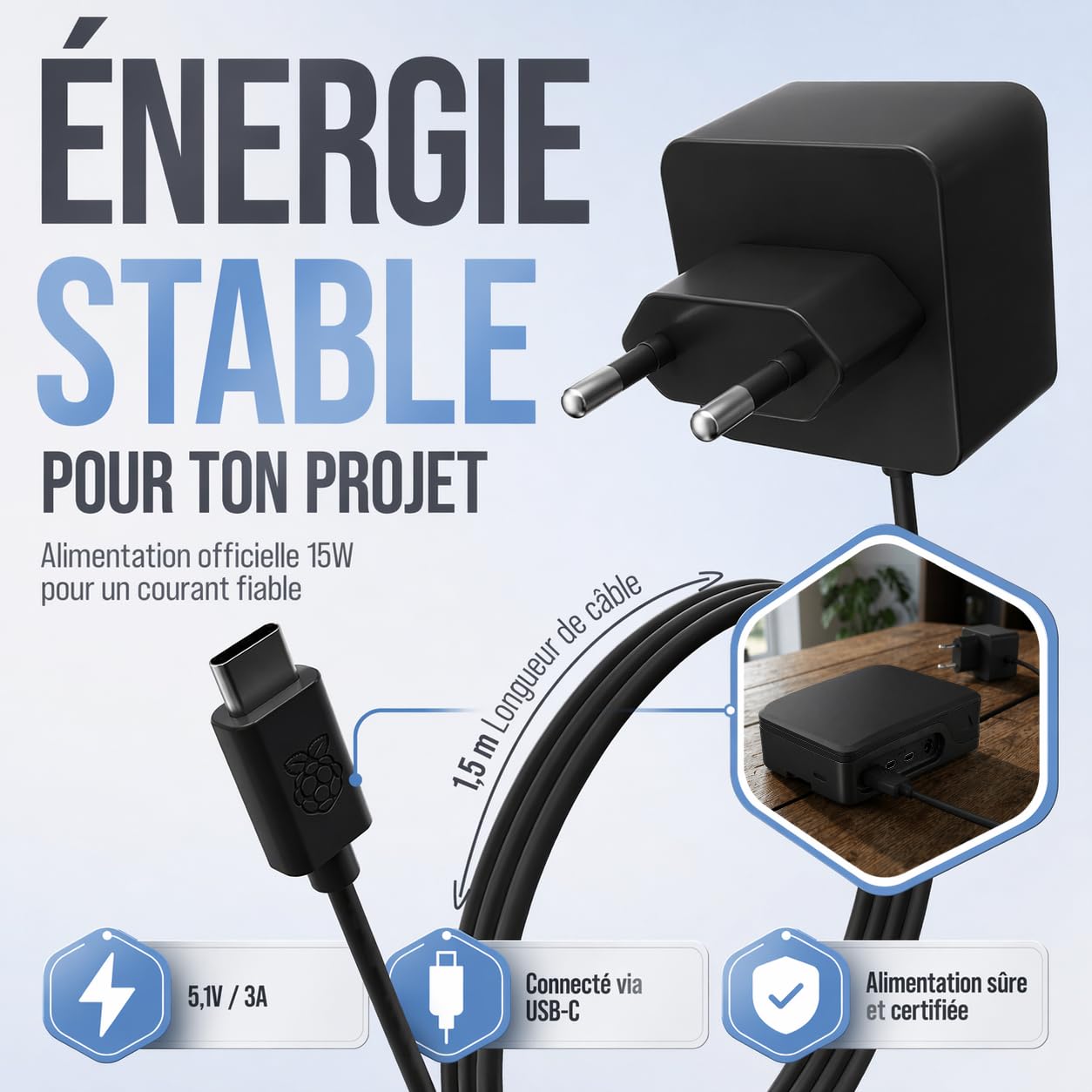 db-tronic Raspberry Pi 4 2 Go Starter Kit | Édition Noire 64 Go | Alimentation 15 W | Boîtier Noir | Micro HDMI 4K | Dissipateurs | idéal pour Home Assistant et Le Smart Home