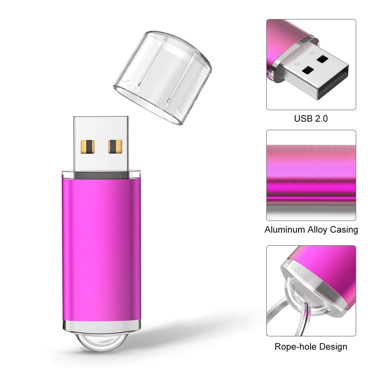 Pendrive 16 GB 10pc Memoria USB Stick 2.0 Flash Drive USB para el Almacenamiento y la Transferencia de Archivos Diarios