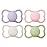MAM Air Matte Pacifiers, for Sensitive Skin, 6+ Months, Best Pacifier for Breastfed Babies, Girl Pacifiers, 6-16 Months, 4 Count (Pack of 1)
