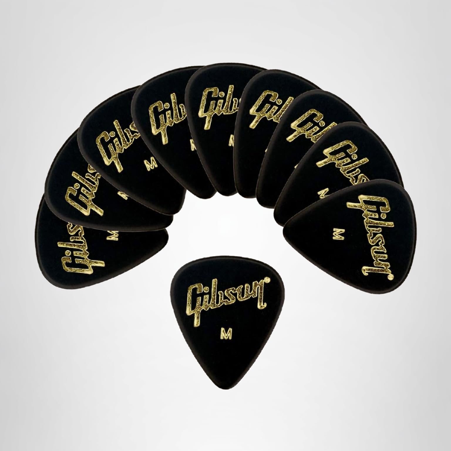Amazon | Gibson ピック ティアドロップ MEDIUM-BLK ×10枚セット