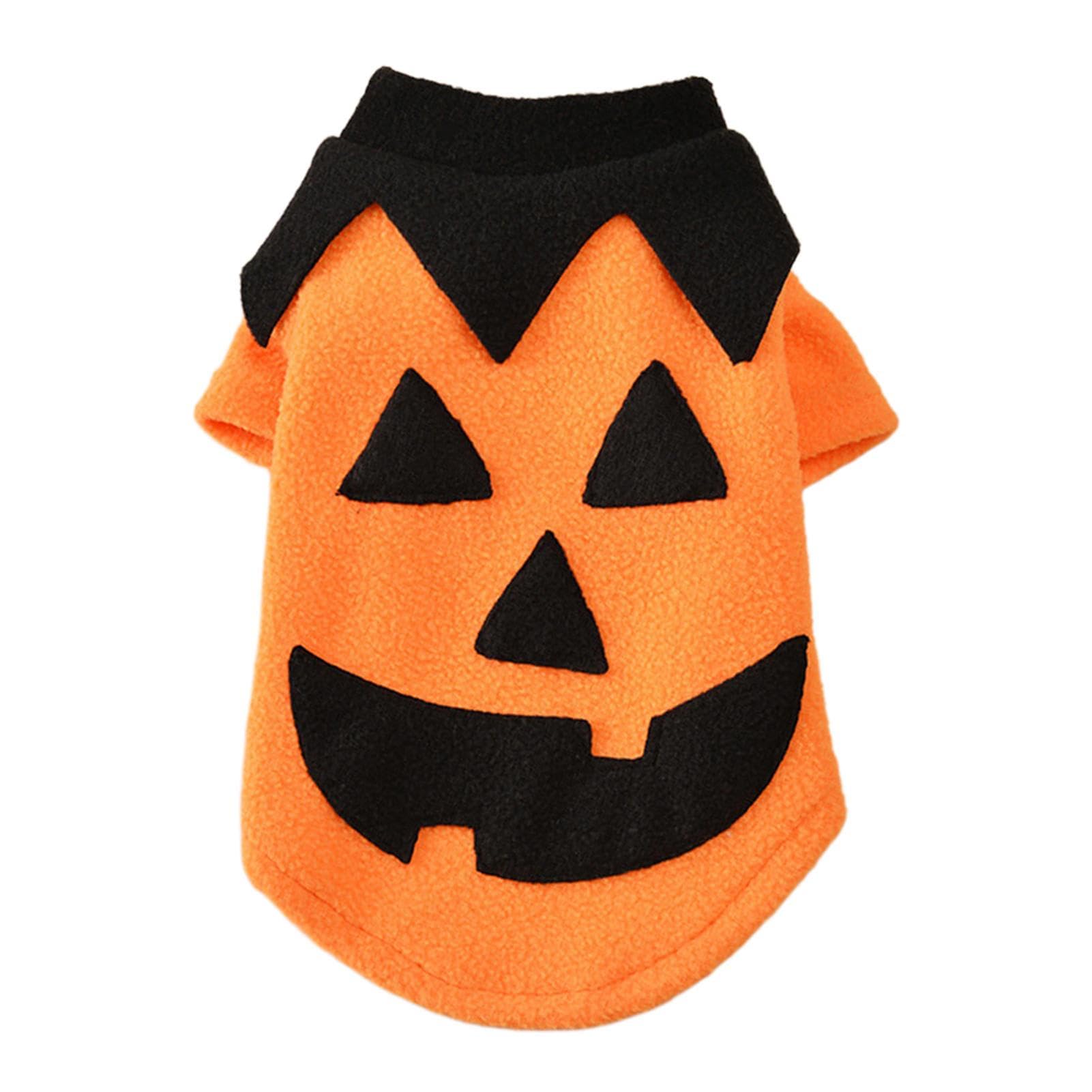 Disfraz de calabaza para perro, sudadera con capucha para cachorros, ropa de Halloween | Sudadera con capucha para cachorros, ropa de Halloween, cómodo y transpirable traje de animal suave, disfraces