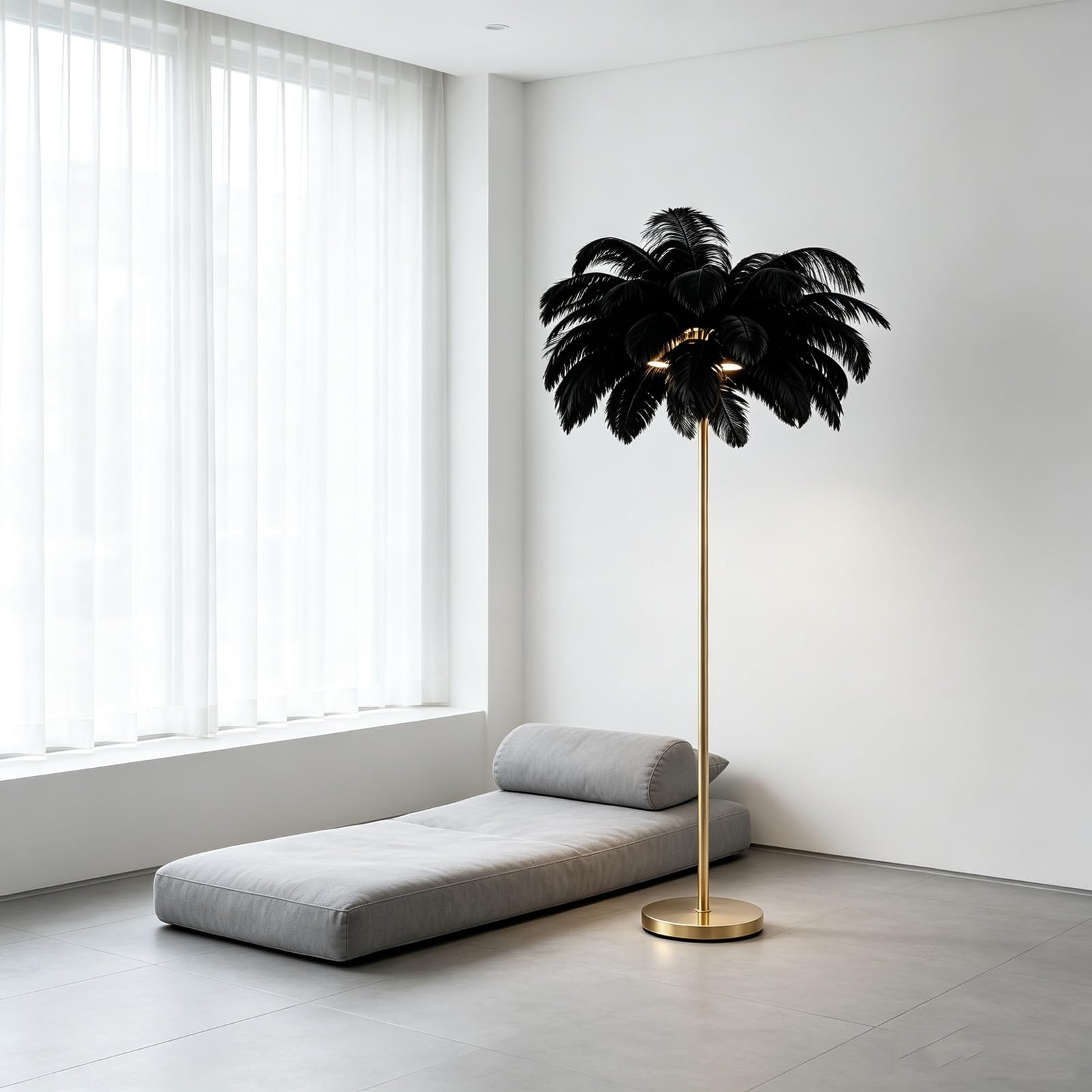LCNDKF Modern Feather Floor Standing Lamp