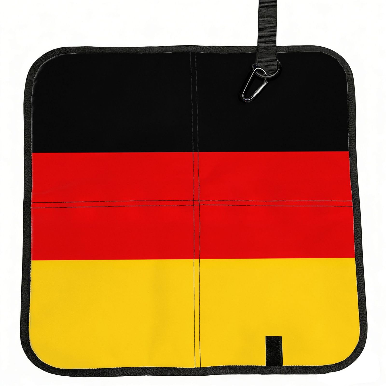 DIEzig German flag Printed Compact Foldable Sitting Pad Oxford Base, Portable Cushion for Fishing Sports Events