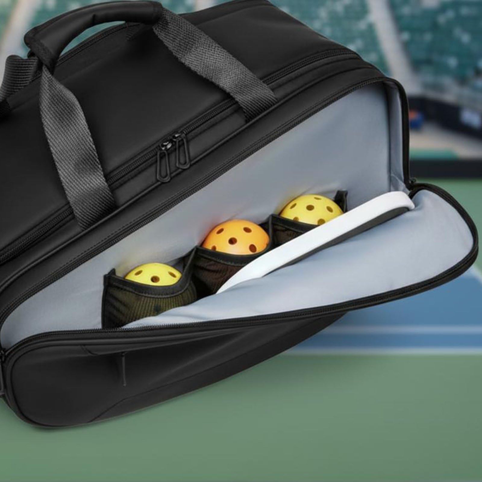Borsa Sportiva da Uomo Borsone Palestra Zaino Duffel Trasformabile con Scomparto Racchette Scarpe Ventilato in Tessuto Oxford Impermeabile Adatta a Palestra Viaggio Outdoor