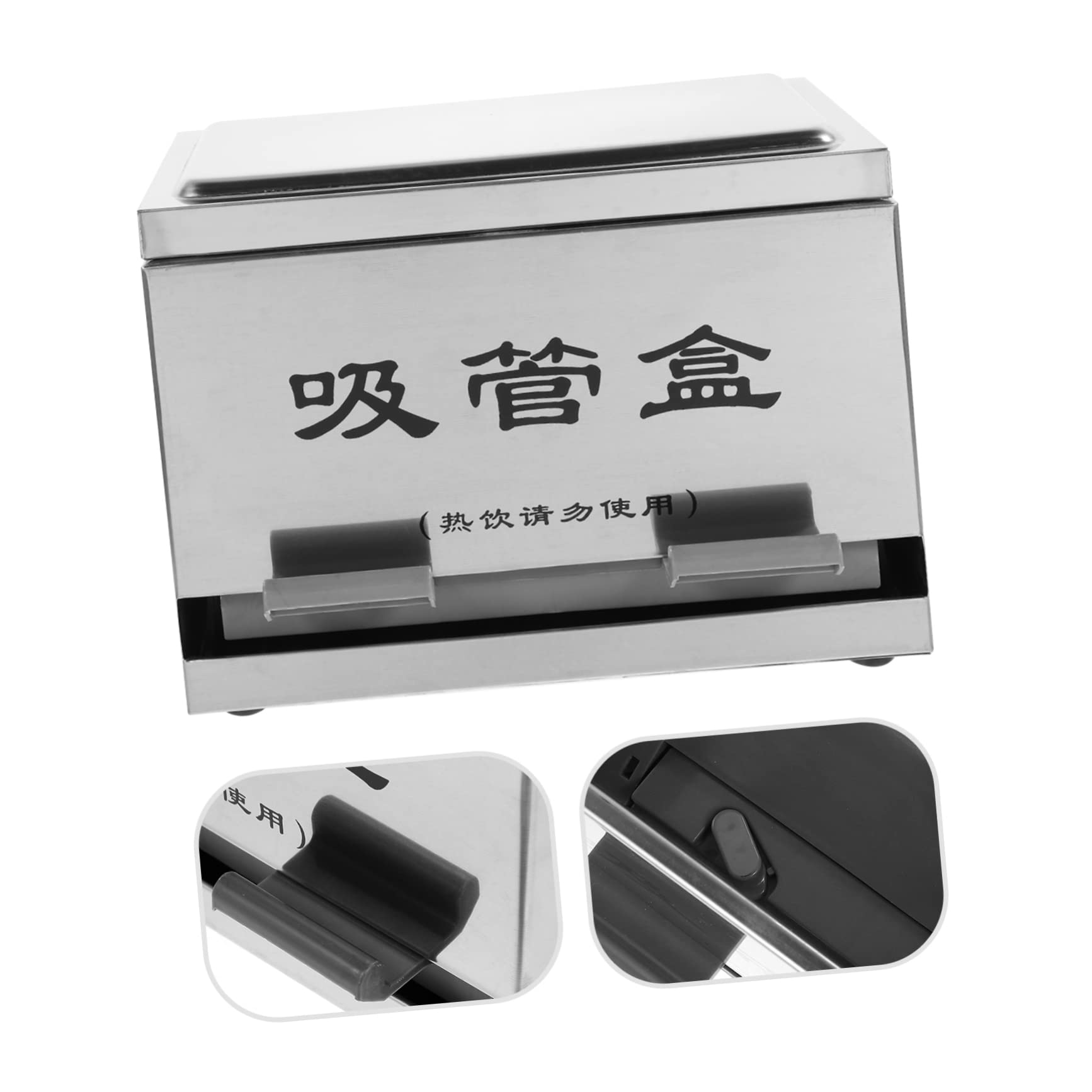 Dispensador de Pajitas de Acero Inoxidable Presión y Capacidad 200