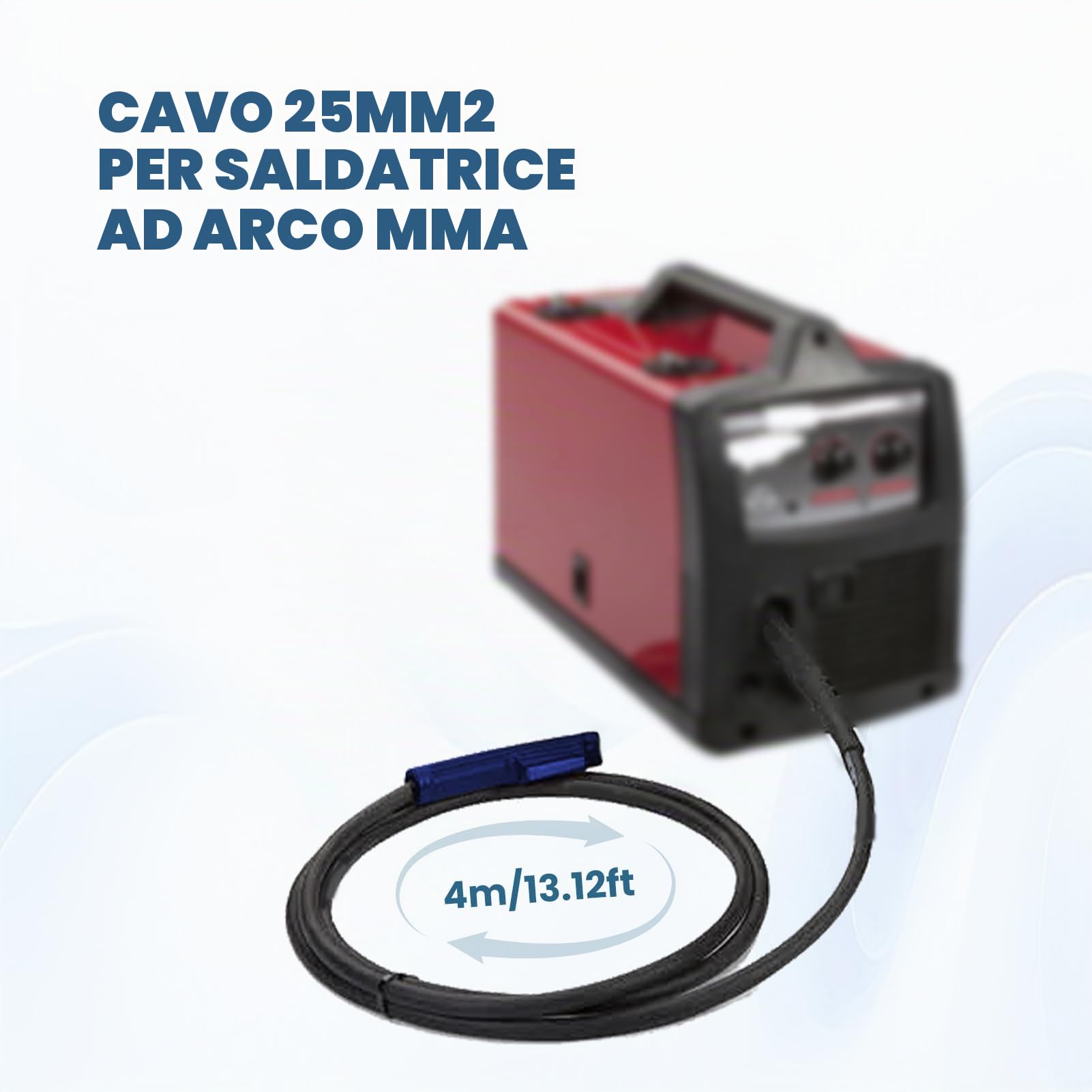 Portaelettrodo 300a, Morsetto Per Asta di Saldatura con Cavo da 25 Mm² 4 M Porta Elettrodo Per Saldatore MMa ARC Per Professionisti della Saldatura Appassionati di Fai-da-te E Lavori