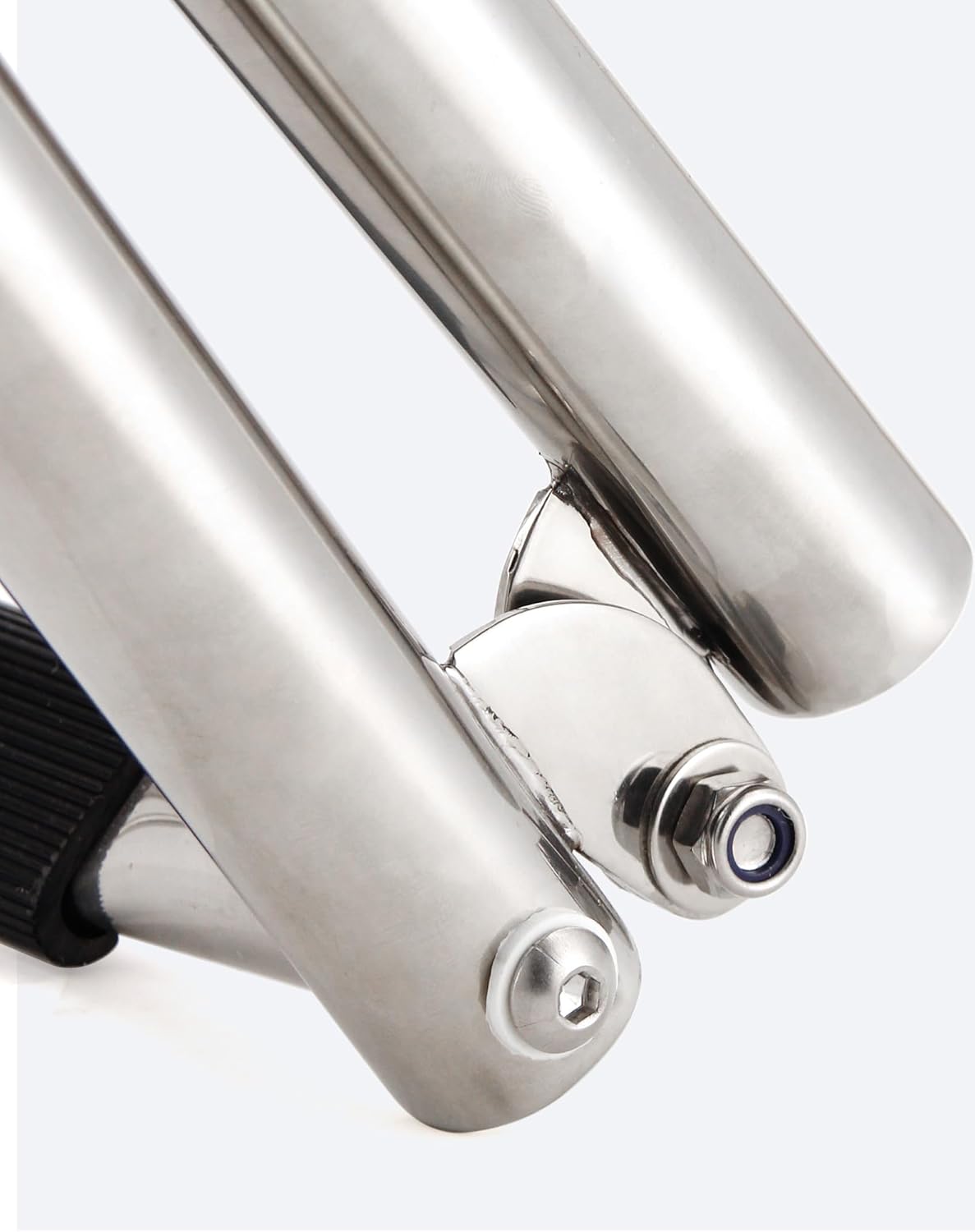 3+1-Step Stainless Steel Telescoping Dock Ladder for Pontoon Boats - Heavy Duty 600lbs Capacity, Foldable Rear Entry Swim Ladder with Wide Anti-Slip Pedals & Handrails