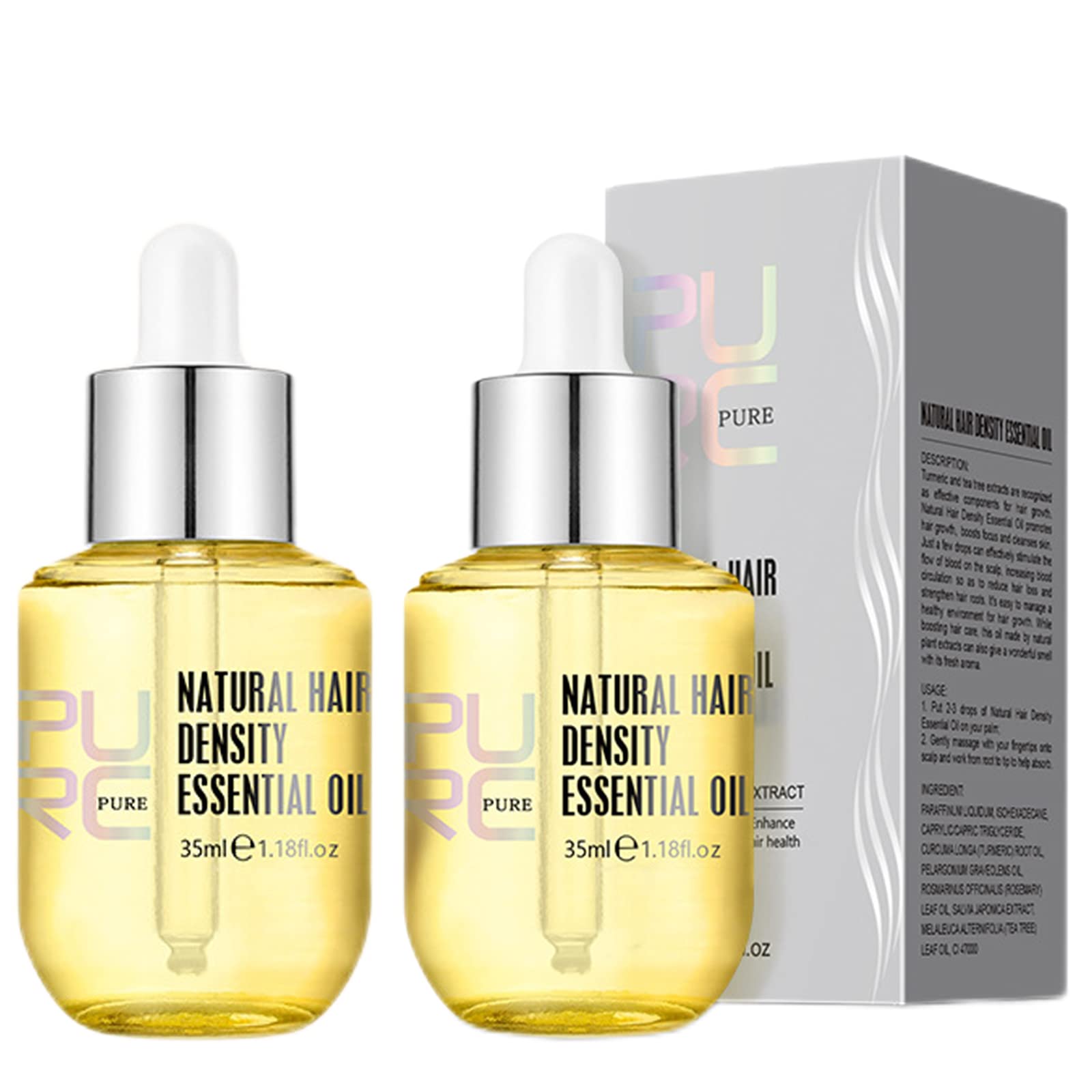 Purc Natural Ginger Hair Growth Essence Oil - Fast Growing Hair (2PCS)