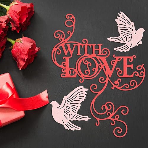 Miniatura 8 de Troqueles de fondo de corazón de metal para hacer tarjetas, flecha de corazón de ángel, flecha de Cupido, marco de corazón, troqueles de corte para