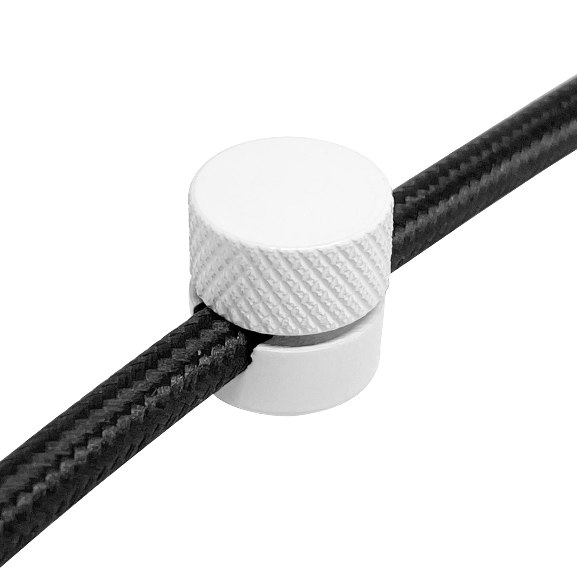 smartect Aluminium Wand- en Plafondpinnen voor Kabels [2 Stuks, Gecanneleerd, Wit] Plafonddecentralisatoren met Schroeven en Pluggen, Opbouw Kabelhouder voor je eigen DIY Project