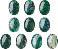 Vista 26 de Crafans Flat Back Gemstone Oval Cabochons Natural Stone Cabochons Healing Power Stone Chakra Crystal for Crafts DIY Jewelry Making Supplies