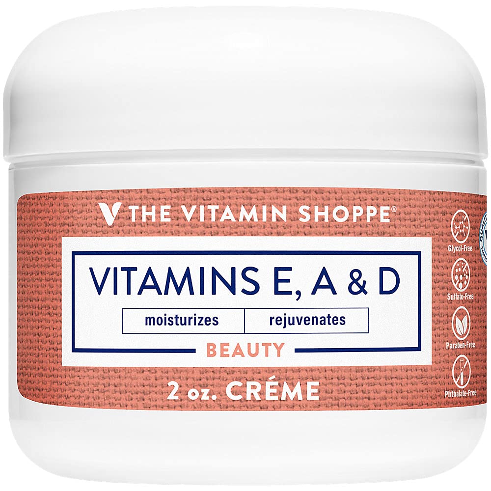 The Vitamin Shoppe Vitamin E, A and D Crème, Moisturizes