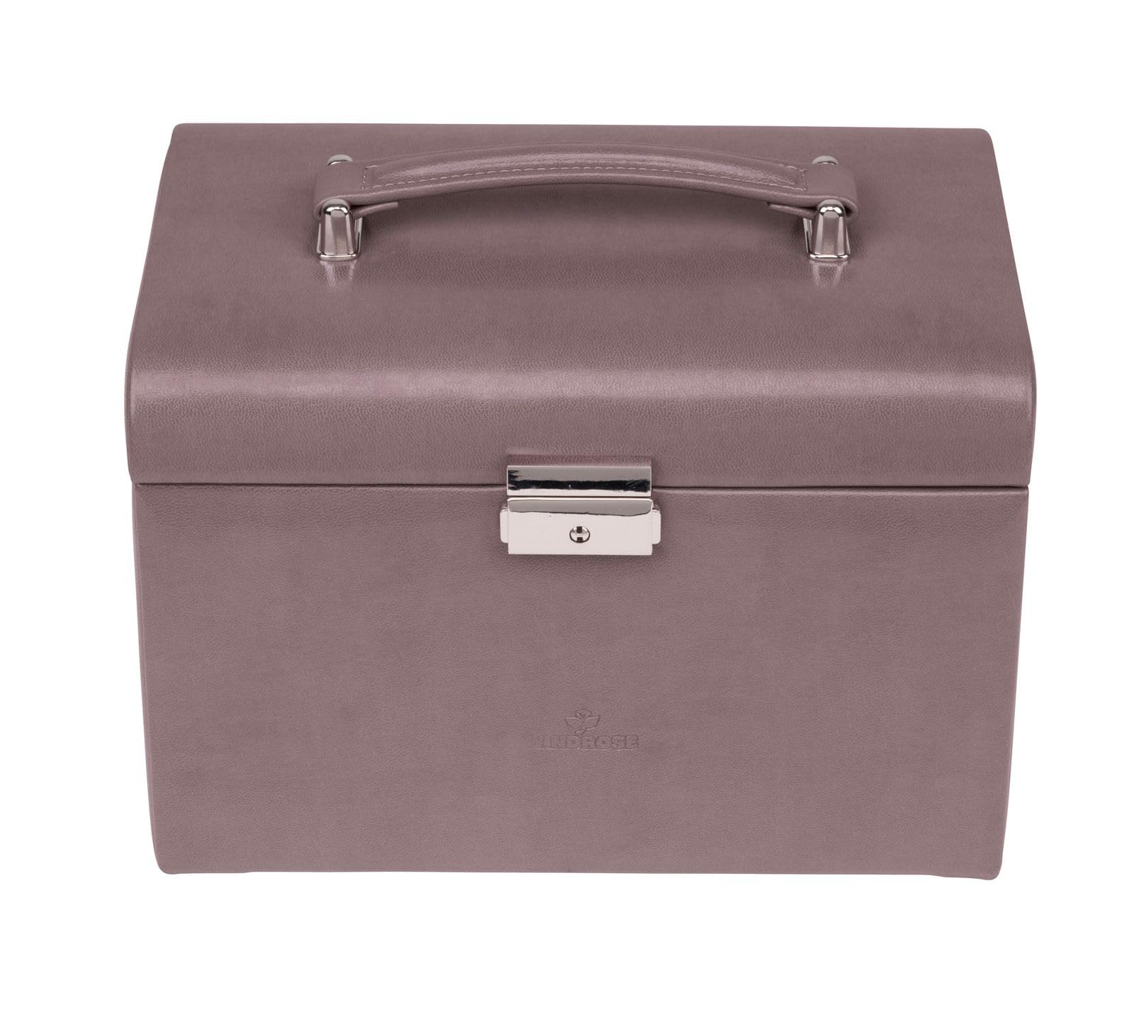 Boîtes à bijoux Windrose Merino en cuir coffret haut de gamme de 24,5 cm