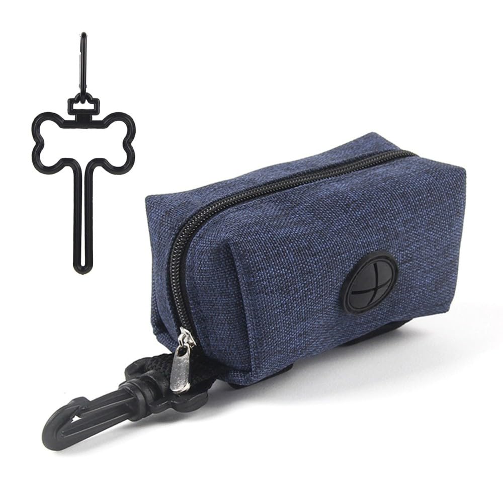 Dog Poop Bag Holder, Portable Pet Treat Pouch with Clip Puppy Poo Bag Dispenser for Dog Walking, Running, Hiking, Training