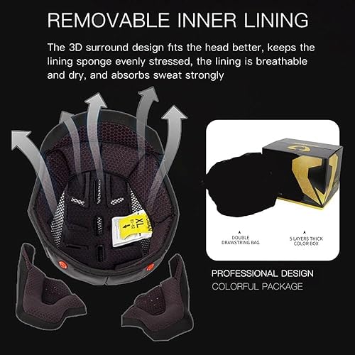 Miniatura 5 de Casco modular de motocicleta Bluetooth con cola aprobado por el DOT, cascos delanteros abatibles con doble visera antivaho casco de cara completa,