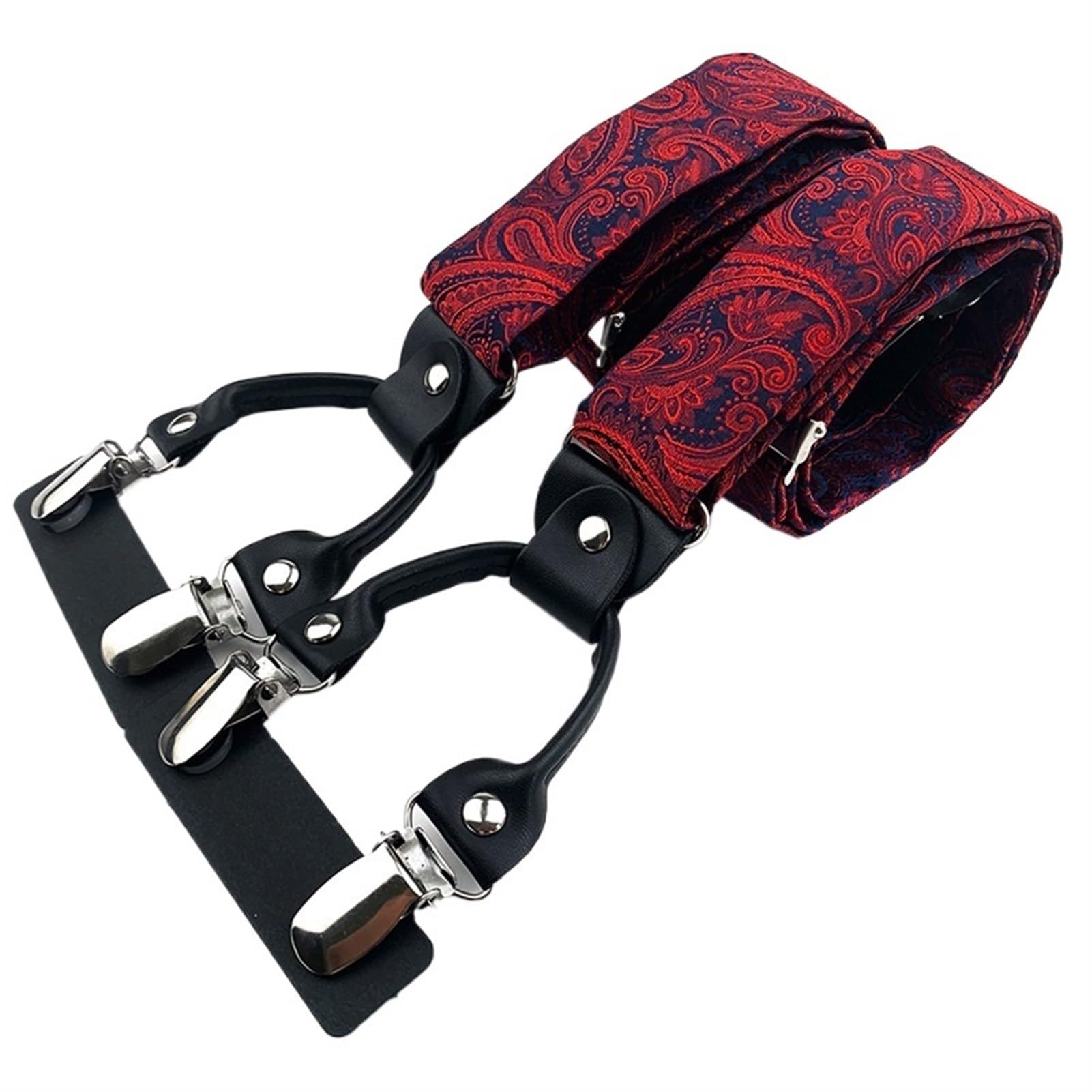 ERICAT Bretelles hommes femmes adulte cuir Y dos réglable élastique pantalon bretelles sangles ceinture fête de mariage (Color : BD-A14)