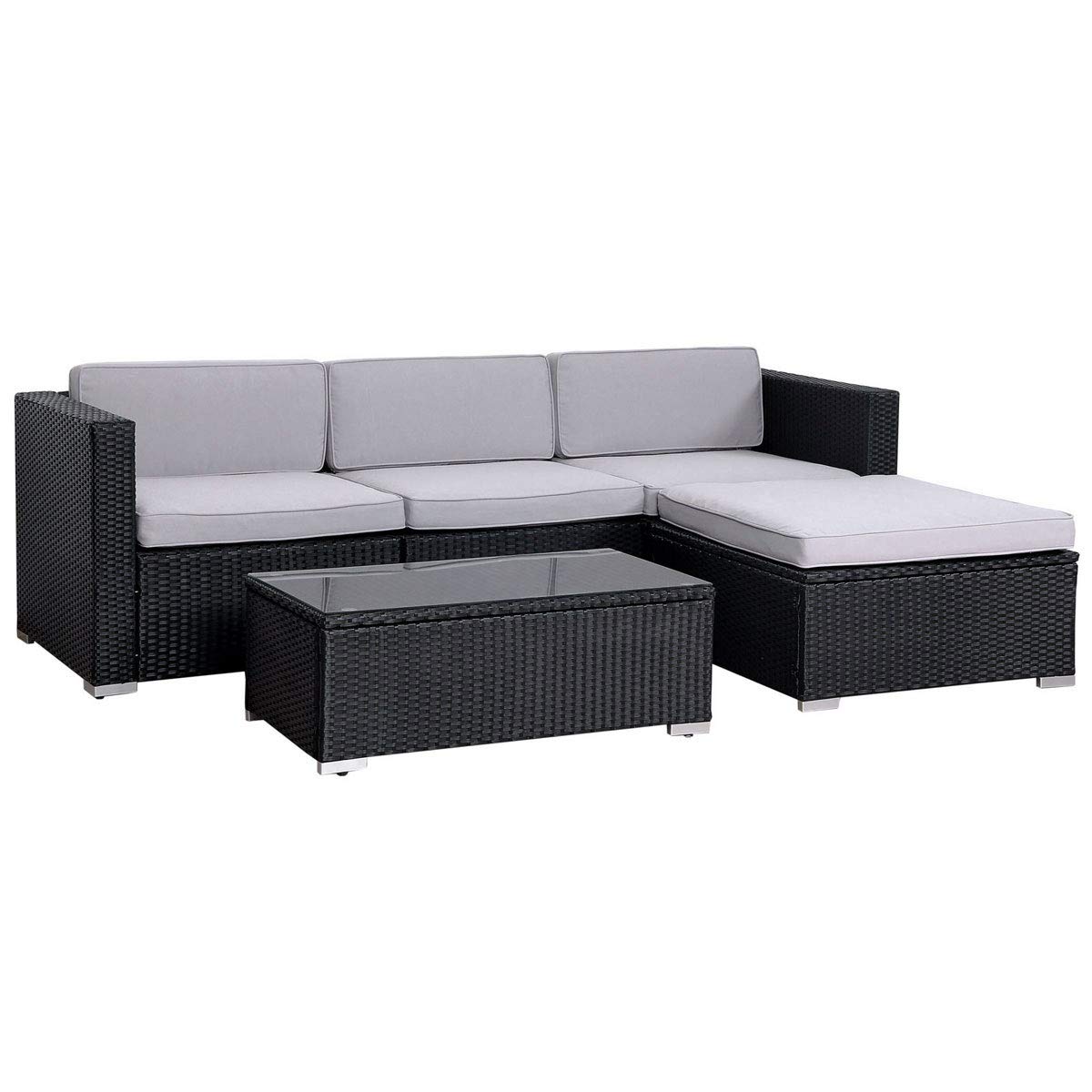 Buy EVRE Rattan Outdoor Garden Furniture Set 4 Seater California Sofa