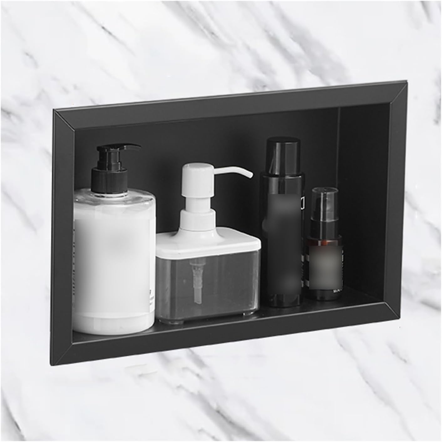 Stainless Steel Bathroom Niche, 304 Stainless Steel Shower Niche, Home Living Room Bedroom Bathroom Recessed Waterproof Shower Organiser, Shampoo Toil,Silver-21.5x8x23.5CM
