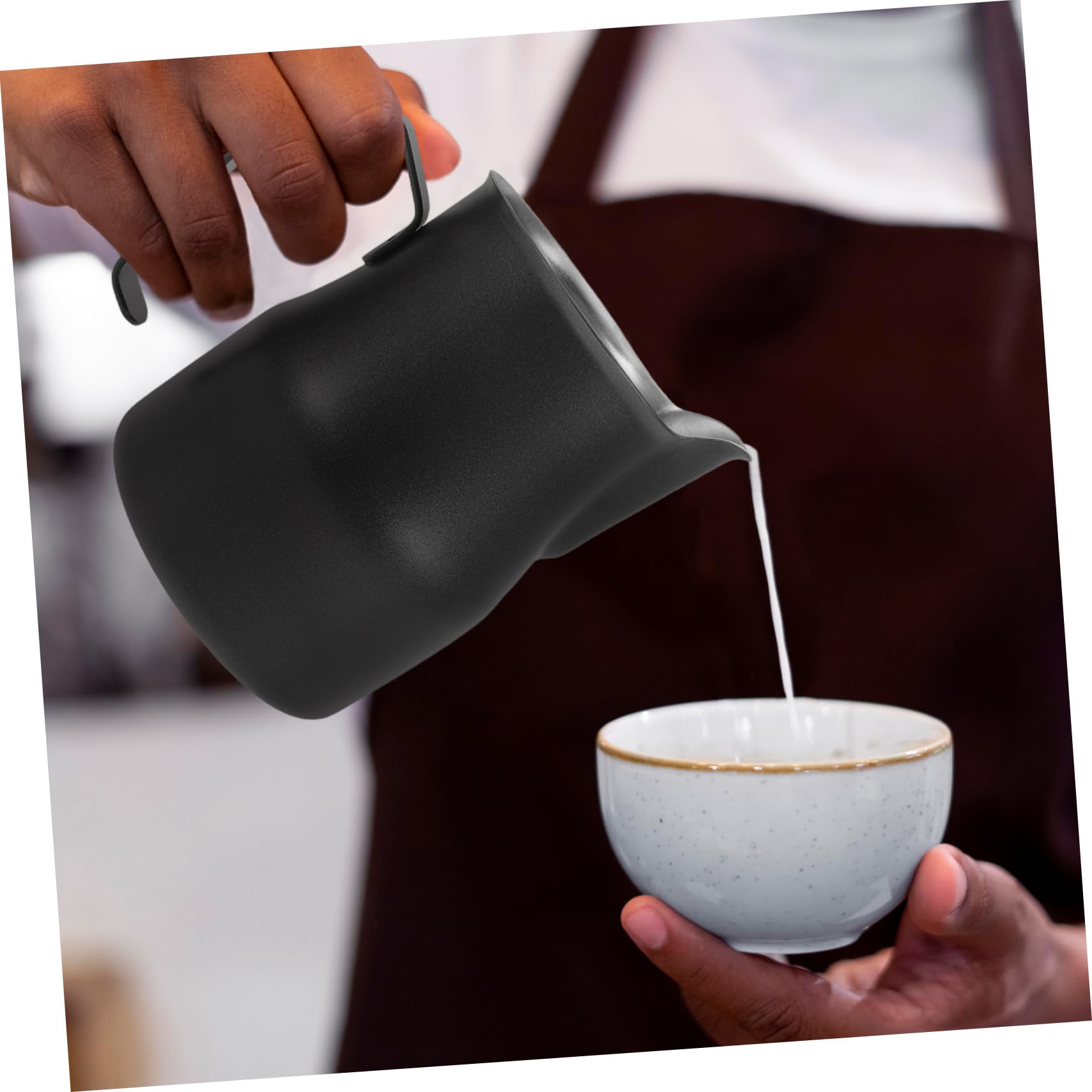 DOITOOL Taza De Café Para Espumar Leche De Acero Inoxidable Jarra Para Espumar Leche Para Espresso Para Hacer Latte Art Casa o Cafetería