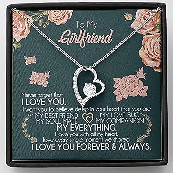 To My Girlfriend Necklace, Forever Love 