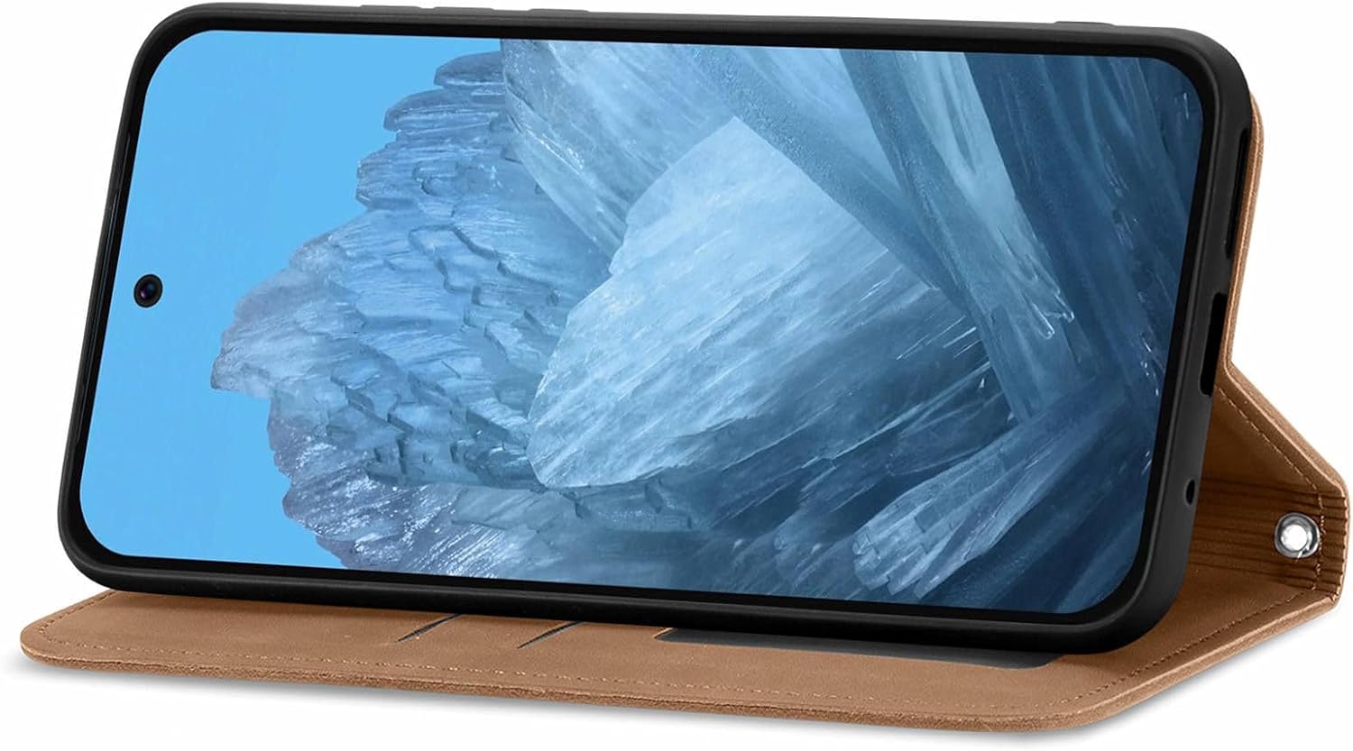 Wallet Case for Google Pixel 10ProXL/10 Pro/10, Business Style Flip Folio Leather Cover Matte Shock Protection All -Inclusive Mobile Phone Case(Brass,10)