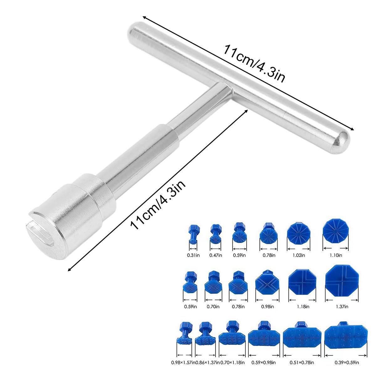 Strumento per Riparazione Ammaccature,Kit Rimozione delle Ammaccature Auto,Ripara Ammaccature Auto,T-Bar Hammer Pull Rod Puller,Riparazione Ammaccature Carrozzeria Auto, Levabolli Carrozzeria