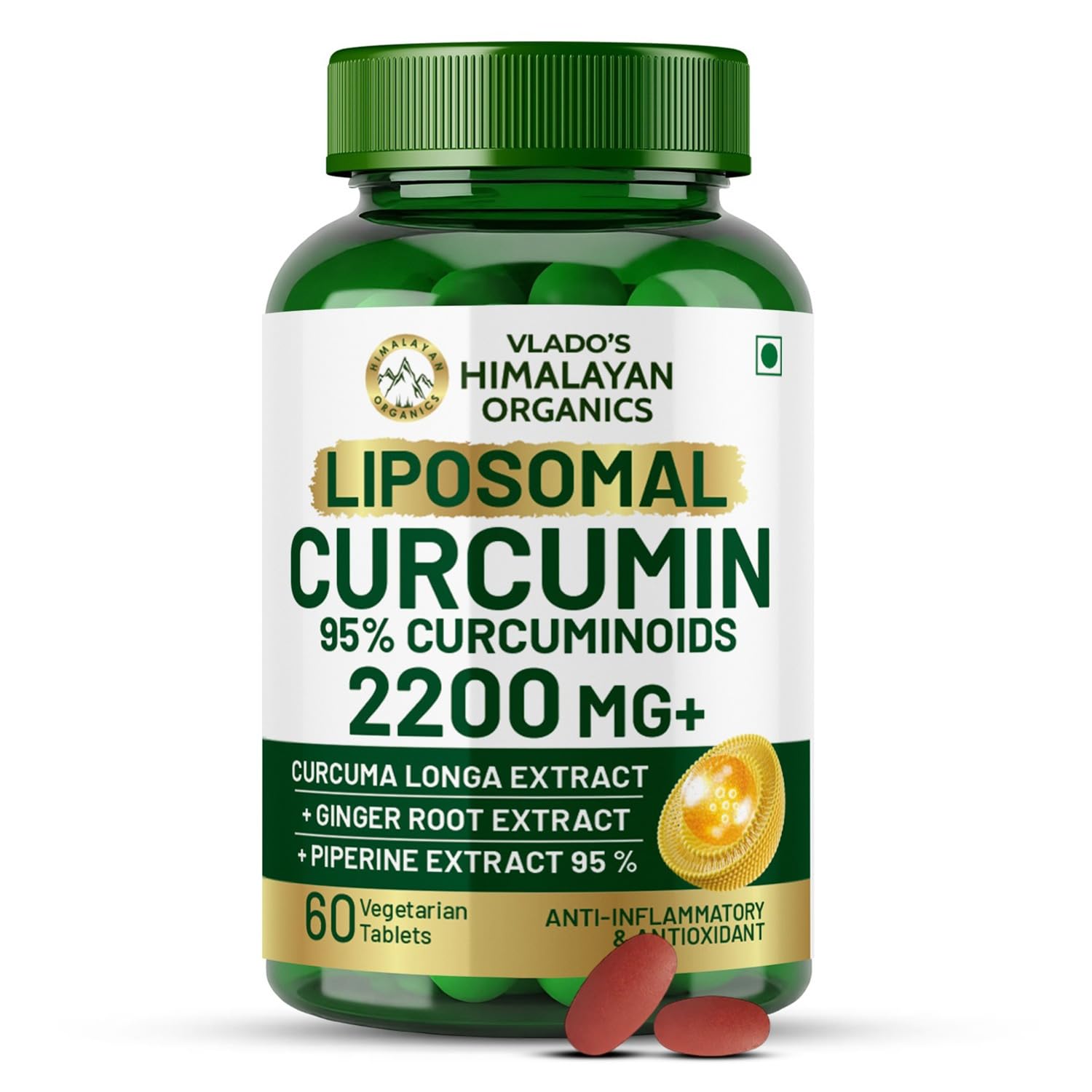 Vlado's Himalayan Organics - Organic Curcumin Tablets 1500+ Mg/Serving with Black Pepper and 95% Curcuminoids | Anti inflammatory Supplement for Adults | With Curcuma Longa, Turmeric | 60 Veg Tablets — Amazon image 14