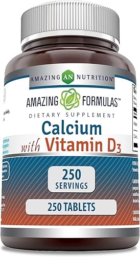 Miniatura 8 de Amazing Formulas Suplemento de calcio con vitamina D3 - Apoya la absorción de calcio* -Promueve huesos y dientes fuertes* -Apoya las funciones