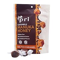 Vista 1 de P.R.I Caramelos salados con miel de Manuka, dulce y masticable, todo natural, 4 onzas