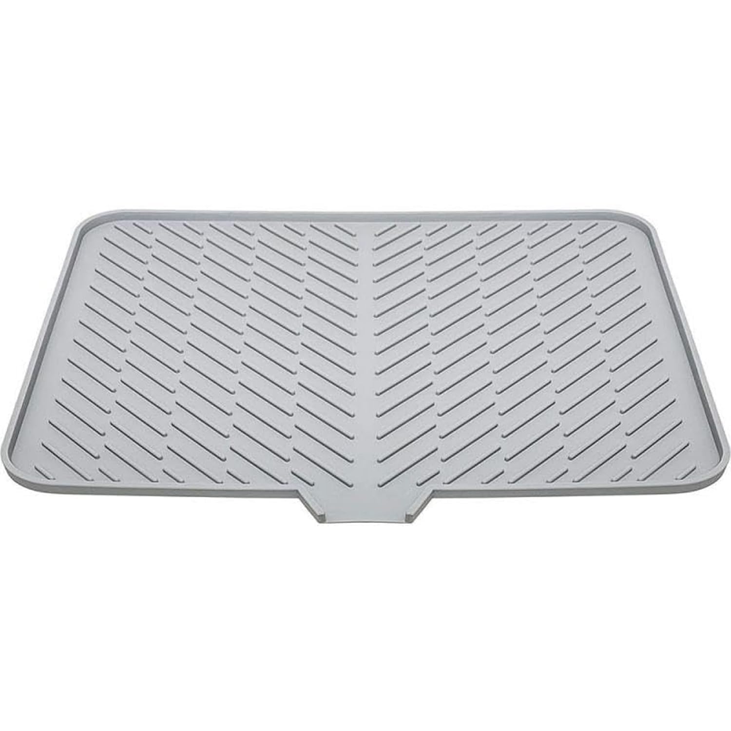 Multipurpose Silicone Dish Drying Mat with Drain Spout, Fast Dry Kitchen Counter Drainer for Plates, Glasses, Cups, Cutlery, Fruits and Vegetables, Heat Resistant Non-Slip Sink Side Pad-image-0