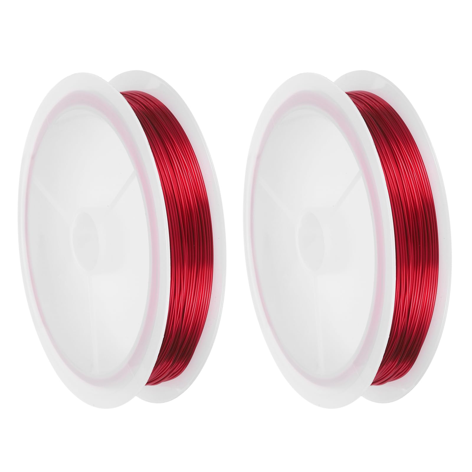 sourcing map 24 Gauge(0.5MM) Copper Wire for Jewelry Making Red 18M
