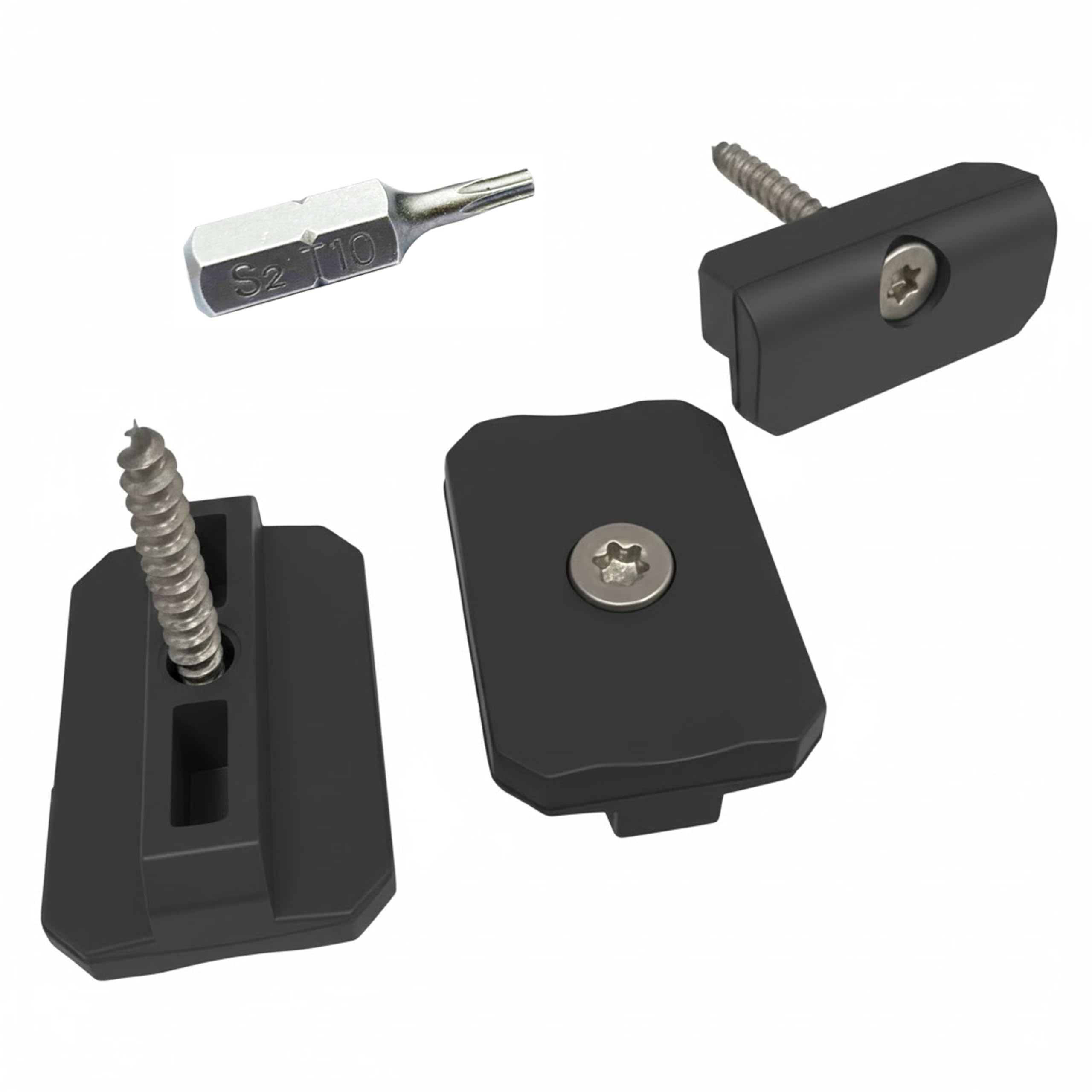 100 Stk. WPC Clips 7,5 mm inkl. Schrauben +20% Start - End Clips + 1 BIT Befestigung Klammern Montageclip