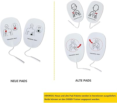 Mini AED Training Device German XFT AED Trainer First Aid Teaching Device for AED Training AED Teaching Device with CPR Teaching Device for Defibrillator Trainees Beginners (XFT-D0009)
