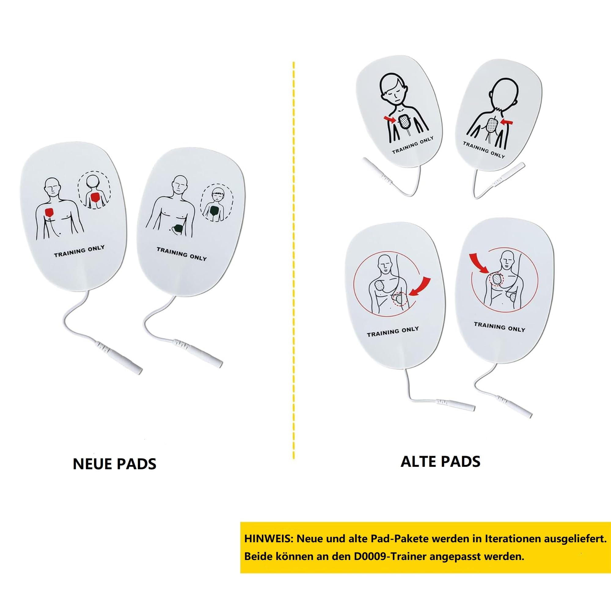 XFT Mini AED Trainingsgerät Deutsch (XFT-D0009) | AED Trainer, Erste Hilfe Lehrgerät, Mit CPR-Lehrgerät Maschine, Für Defibrillator-Auszubildende-Anfänger