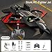 RGB LED RC Foam Fighter Plane - Stable Hover, 2.4G Remote Control, 360 ° Flip, Automatic Height Keep, Colorful Light, Vertical Takeoff and Landing,One Key Take & Off - Beginners Gift (Red Shell)