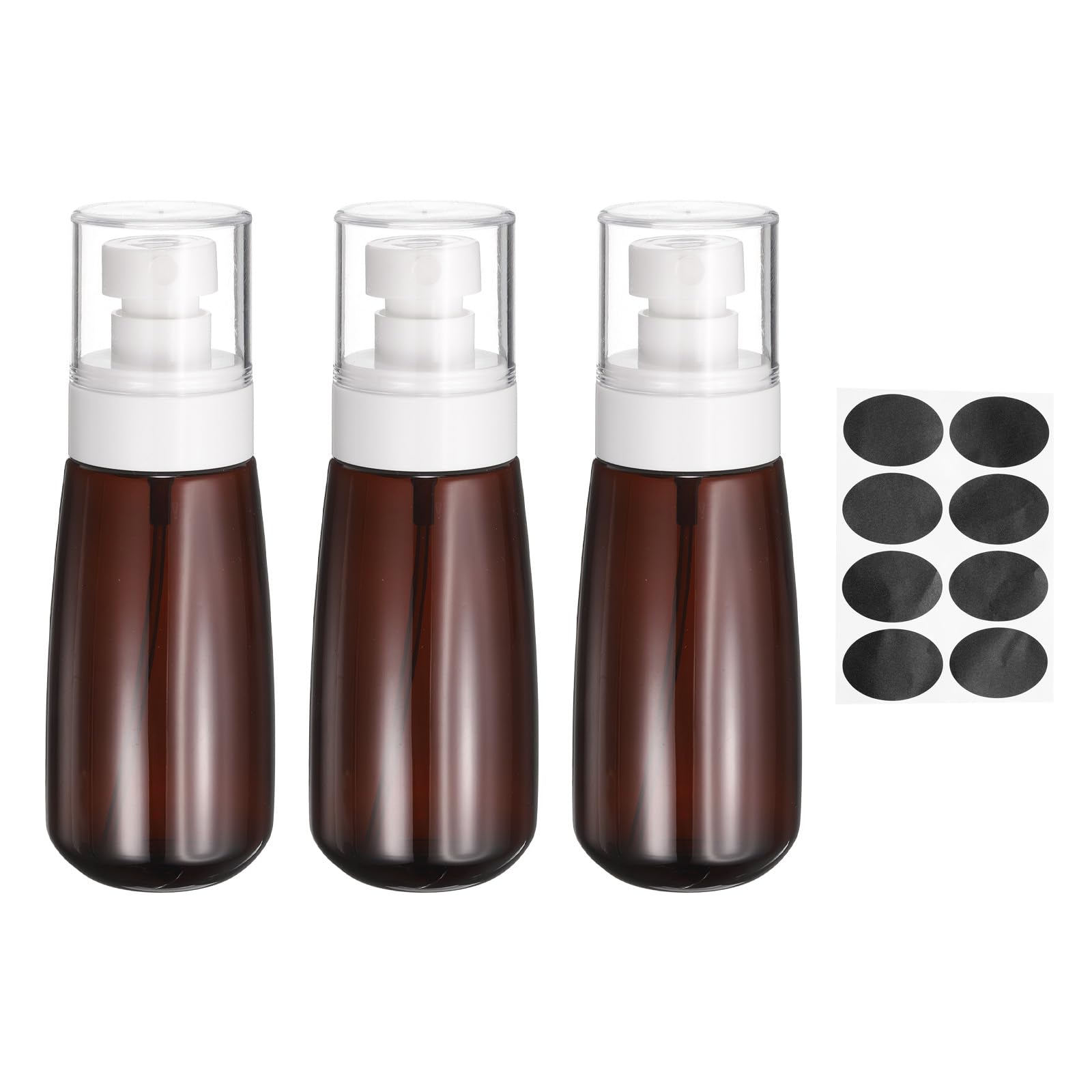 uxcell 3Pcs Small Spray Bottles, 100ml/3.4 oz Travel Size Spray Bottle Fine Mist Empty Refillable Travel Containers with Labels for Perfume Cosmetic