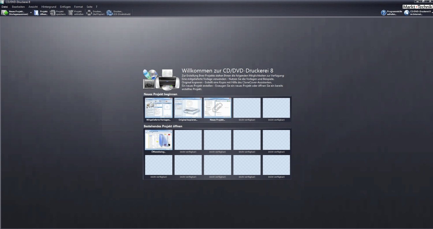 CD/DVD Druckerei 8 - CD/DVD und Blu-ray Covers gestalten - Für Windows 11 / 10 / 8.1 / 8 / 7