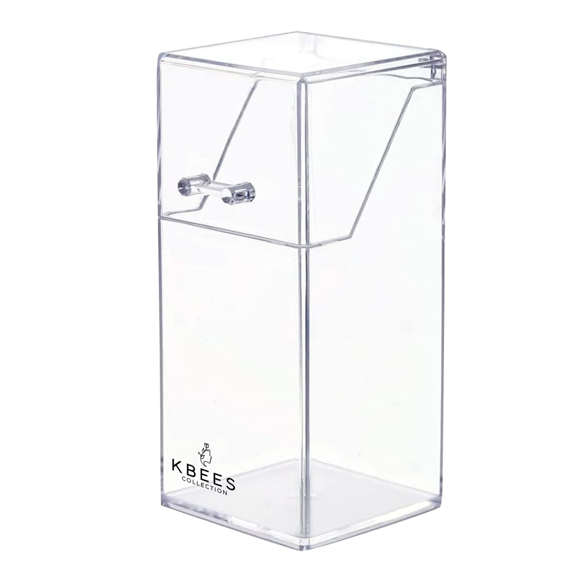 KBees Collection Makeup and Accessory Acrylic Organizer. Built with a single storage space and a cover. Ideal for accessories, makeup brushes, toiletries, and cosmetics. Compact Organizer
