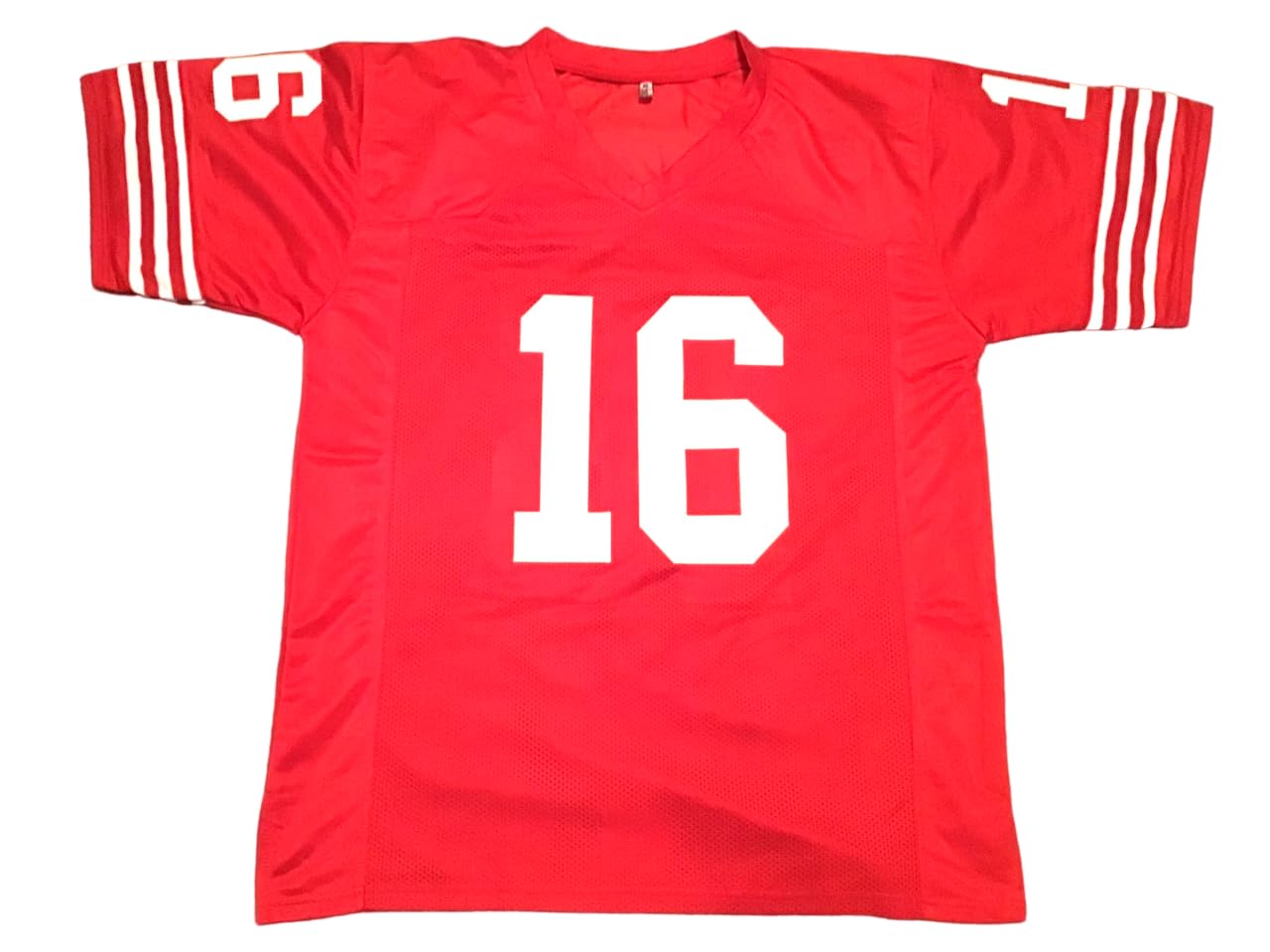 Joe Montana #16 Custom Jersey Stitched Red Football New No Brand/Logos Size (US, Alpha, Medium, Regular, Regular, 1, red)